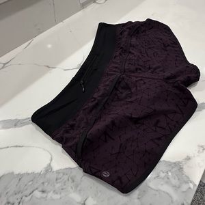 GUC Lululemon speed shorts - star crushed black cherry size 8